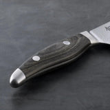 KAI Shun Nagare Cuchillo de chef con hoja de 20 cm - 72 capas de acero de Damasco VG 2 y VG 10 con núcleo dual - Mango de madera de Pakka gris-negro - Hecho a mano en Japón Cuchillo de cocina forjado