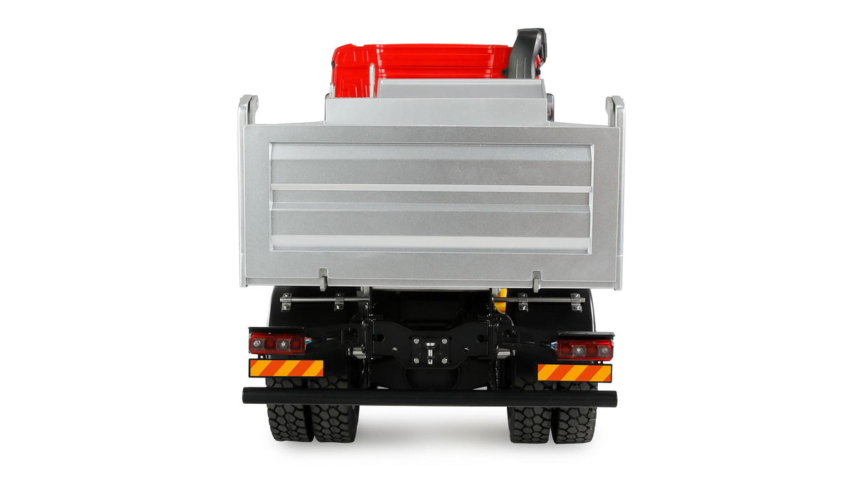 Amewi Mercedes-Benz Arocs Volquete 4x4 1:14 RTR Rojo Incluye Mando a Distancia, batería, Cable de Carga