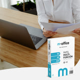 Paquete Folios A5 80gr, 10 Paquetes de 500 hojas, Papel Multifunción para Impresora Inkjet y Láser, Hojas A5 148 x 210 mm Ideales para la Oficina como para el Hogar · m-office (5000 hojas)
