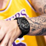 Lotus Reloj Hombre 18976/4 Chrono Caja de Fibra de Carbono Negro Correa de Caucho Negro