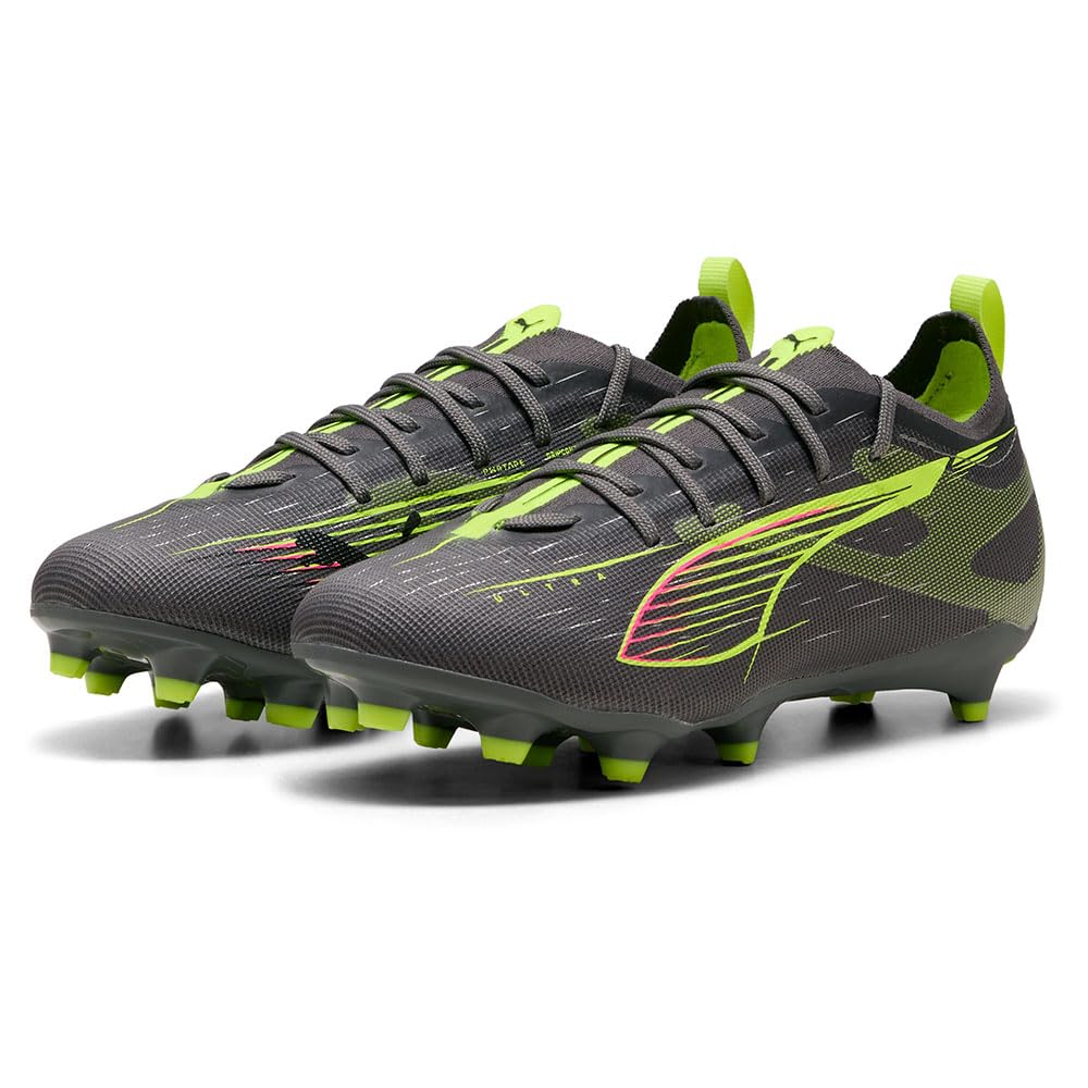 PUMA Ultra 5 Pro FG/AG JR, Zapatillas de fútbol, Matte Aged Silver-Yellow Alert-Sun Struck, 30 EU