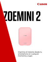 Canon Zoemini 2 Kit de Impresión – Impresora Fotográfica Portátil y Compacta – Bluetooth 5.0 – Carga Rápida USB C Ideal para Viajes (Oro Rosa)