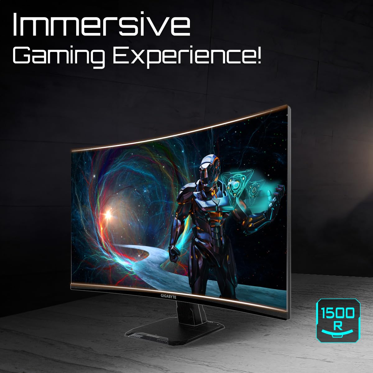 Gigabyte GS27QCA 27" Monitor Gaming Curvado QHD - 2560 x 1440, 180Hz, 1ms, 250 CD/m², FreeSync, HDR Ready, HDMI 2.0, DisplayPort 1.4