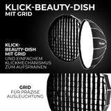 Rollei klick-Beauty-Dish 28255 - Caja Blanda de 105 cm de diámetro y función de luz Similar, Color Negro