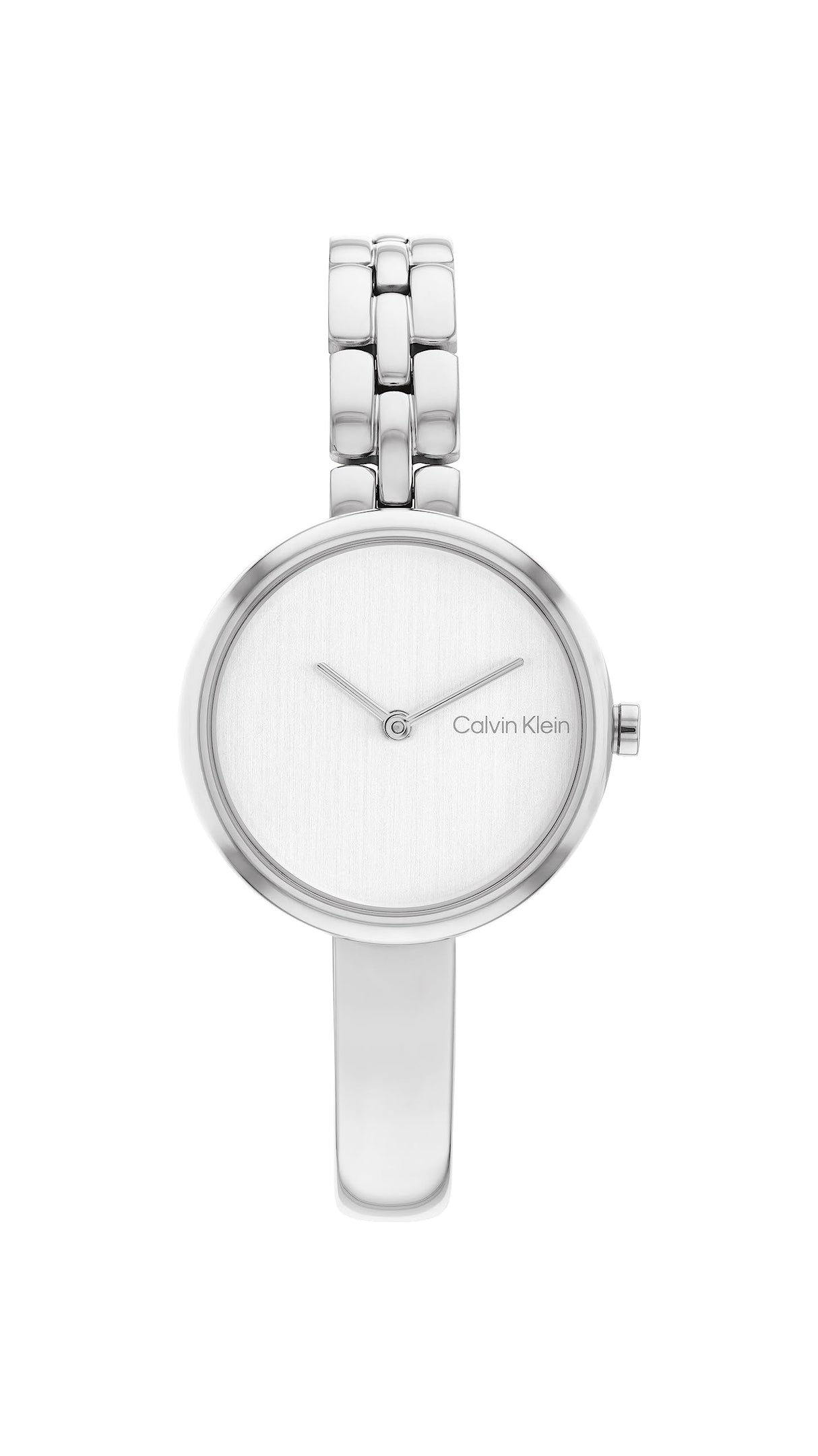 Calvin Klein Reloj Analógico de Cuarzo para Mujer Colección Bangled con Correa de Acero Inoxidable Plateada - 25200278
