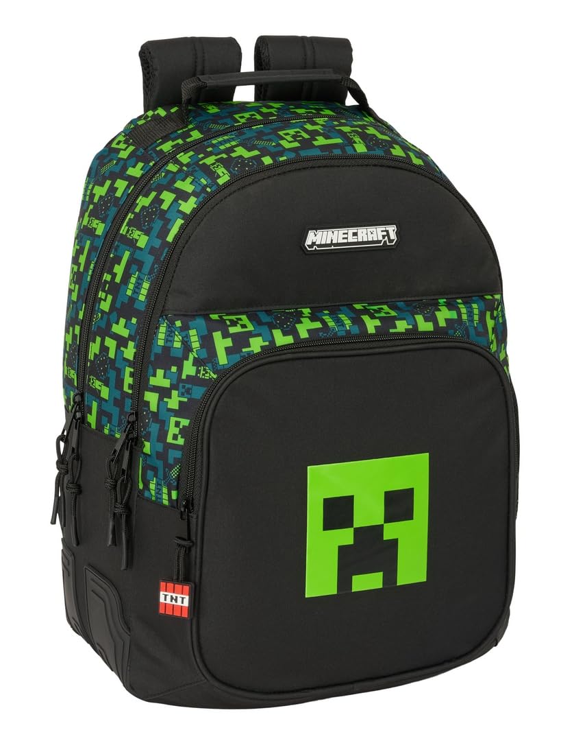 MINECRAFT TNT - Mochila Escolar Infantil, Ideal para Niños de Diferentes Edades, Cómoda y Versátil, Calidad y Resistencia, 32x15x42 cm