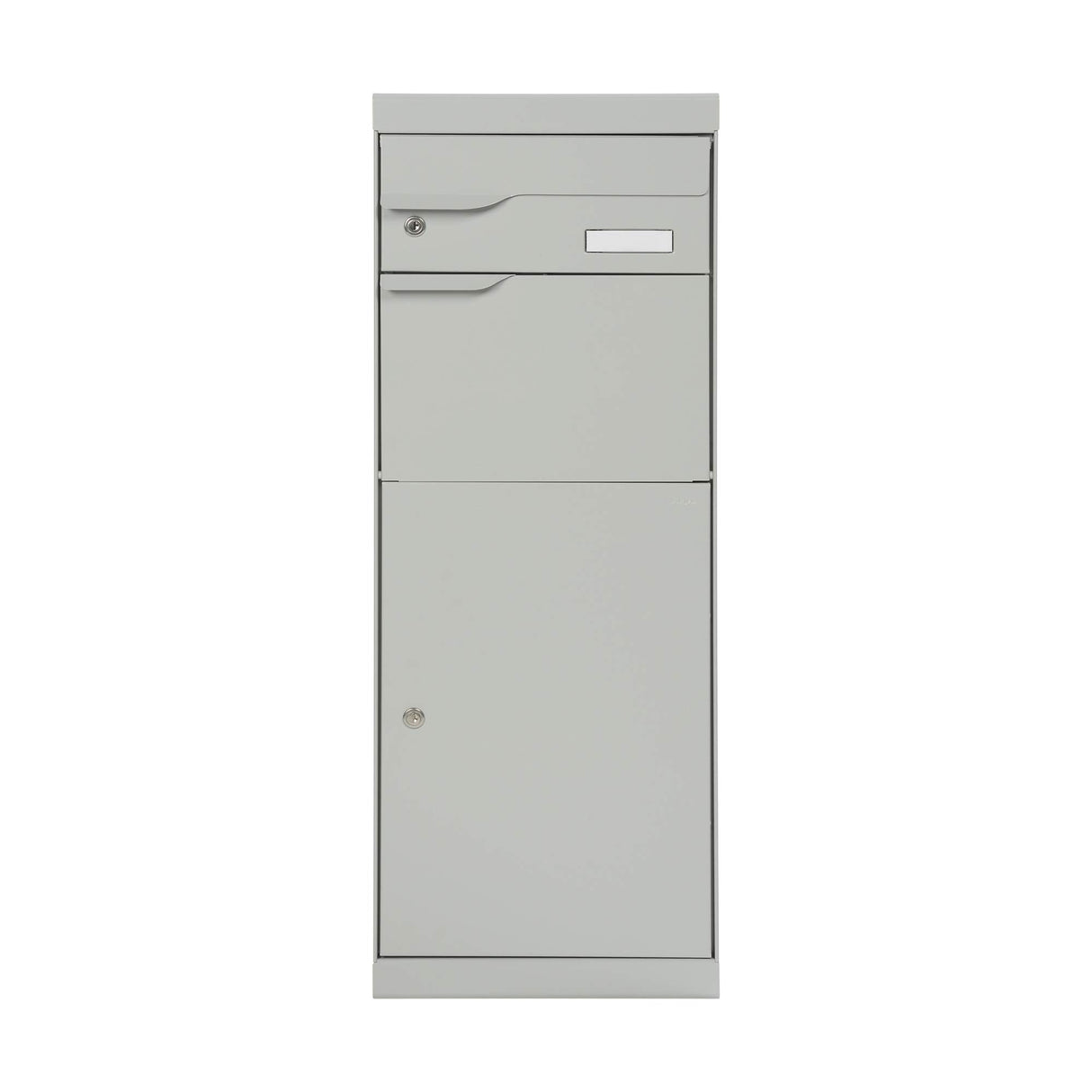 MEFA 771031M Paquetes ETNA 771 con Placa para Nombre-(Color Aluminio Blanco, buzón con Cerradura, 1094 x 402 x 305 mm)