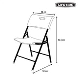 Lifetime 92114 - Pack 4 sillas plegables plástico ultrarresistentes / Sillas para eventos, catering, oficina, exterior e interior / Sillas plegables Lifetime ligeras y versátiles
