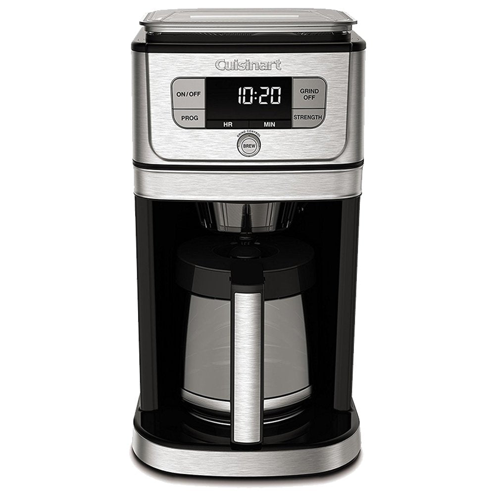 Cuisinart DGB-800 Fresas totalmente automáticas para molienda e infusión, 12 tazas, vidrio plateado