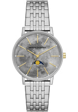 Armani Exchange Reloj de Mujer, Movimiento de Cuarzo/múltiple, Caja de 36MM de Acero Inoxidable Plateado con Correa de Acero, AX5585, Tono Plateado y Grunge