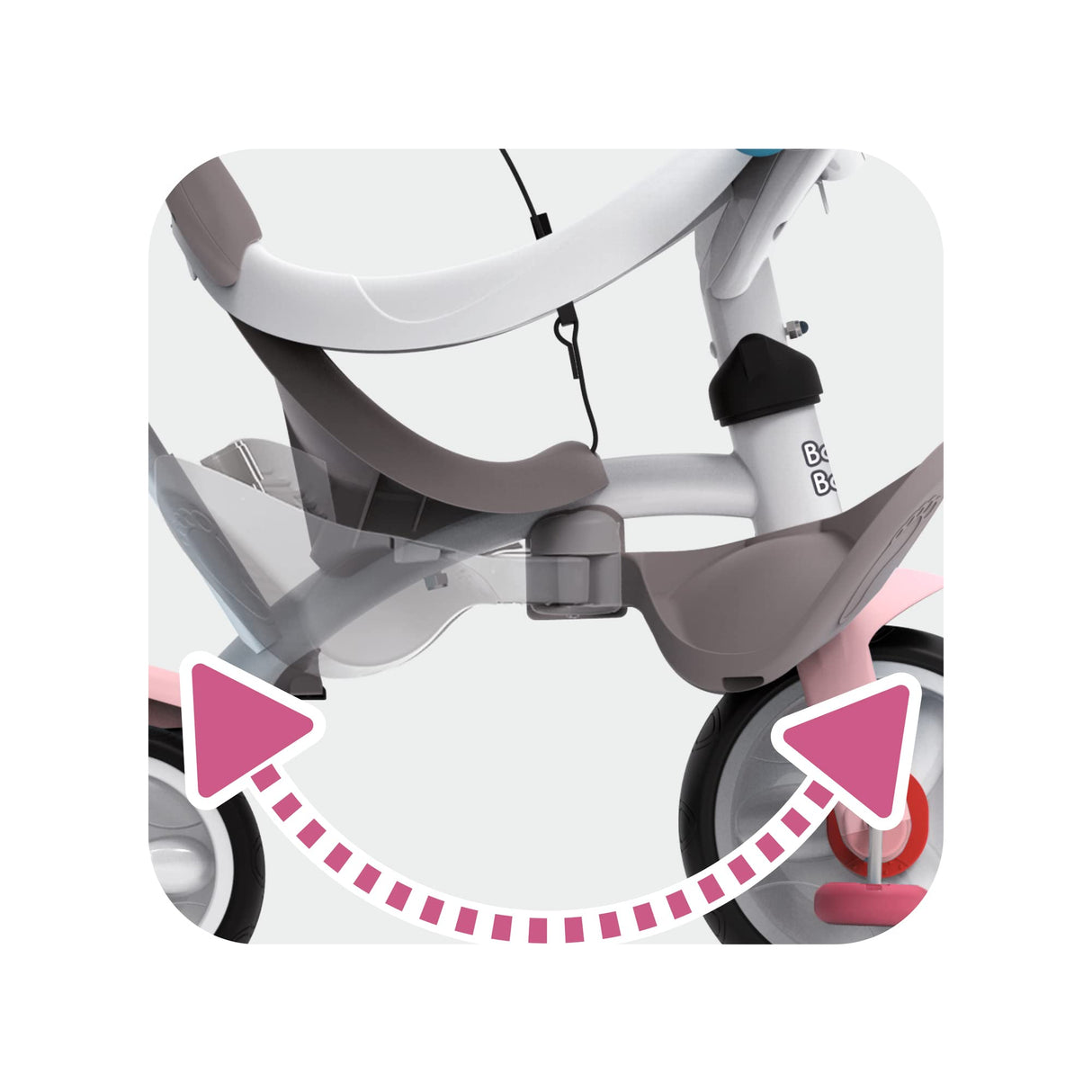 Smoby- Triciclo Baby Balade Rosa (741401)