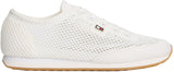 Tommy Hilfiger Runner Sneaker Mujer Low Profile con malla, Blanco (Ecru), 40