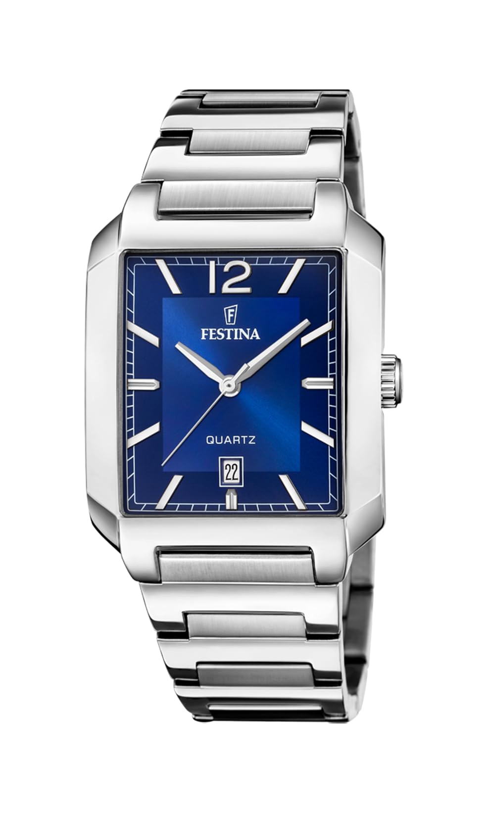 Festina Reloj Hombre F20677/3 On The Square Caja de Acero Inoxidable 316l Plateado Correa de Acero Inoxidable 316l Plateado
