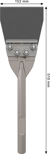 Bosch 1x Rascador de suelo PRO HEX 28 (para Baldosas, Alfombra, 510 x 152 mm, Professional Accesorios Martillos)