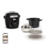 Moulinex Cookeo Wi-Fi 10-en-1, Multicocina, 10 modos de cocción, cocción a presión, pasos detallados, CE96G810, Negro