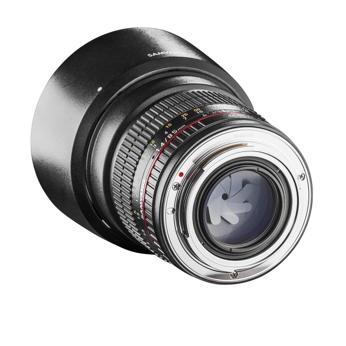 Samyang F1111209101 - Objetivo fotográfico DSLR para Micro Cuatro Tercios (Distancia Focal Fija 85mm, Apertura f/1.4-22 AS IF UMC, diámetro Filtro: 72mm), Negro