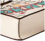 DKNY Elissa Phone Crossbody, Bolso Bandolera para Mujer, Graffiti Blanco, Talla única