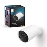 Philips Hue Secure - Cámara de Video Vigilancia Inteligente para Exteriores/Interiores, inalámbrica (Color Blanco), Full HD Video, fácil de Instalar, Control de Vigilancia y Luz con Solo una App