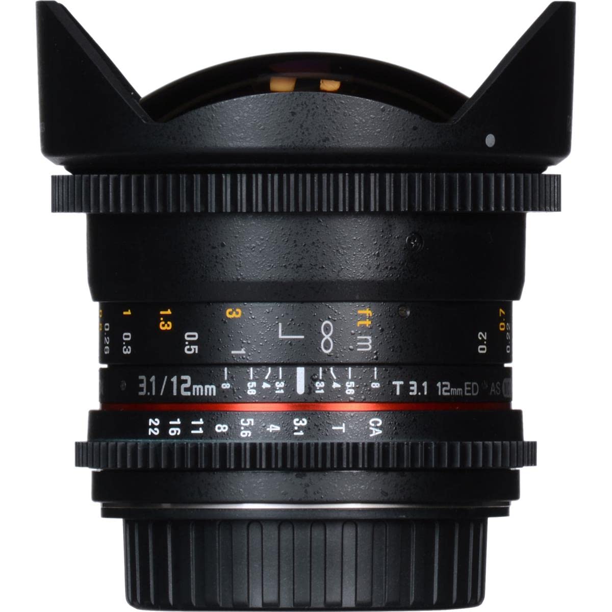 Rokinon Cine DS 12 mm t3.1 Ultra Wide Cine Lente de Ojo de pez – Full Frame Compatible