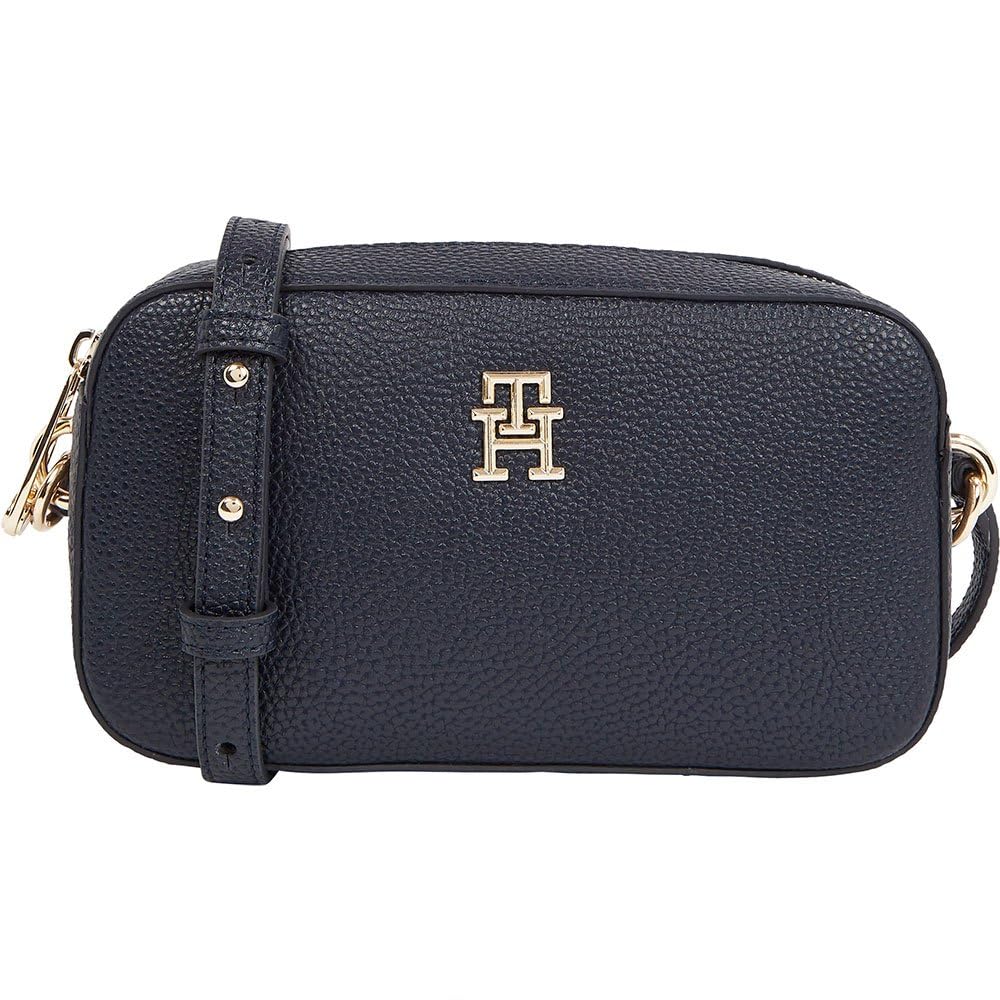 Tommy Hilfiger Bolso bandolera Mujer Emblem Camera Bag pequeño, Azul (Space Blue), Talla Única