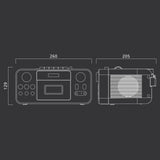MUSE M-182 RDC Radio Cassette CD Grabador Bluetooth