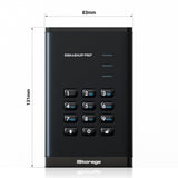 iStorage DiskAshur PRO3 HDD de 5 TB - Disco Duro portátil Seguro - Certificado FIPS Nivel 3 - Protegido por contraseña - Resistente al Polvo y al Agua - Cifrado de Hardware