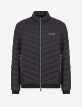 Armani exchange Chaqueta Acolchada Con Cremallera Y Logotipo de Milano/New York Abrigo alternativo de plumón, Hombre, Negro, XL