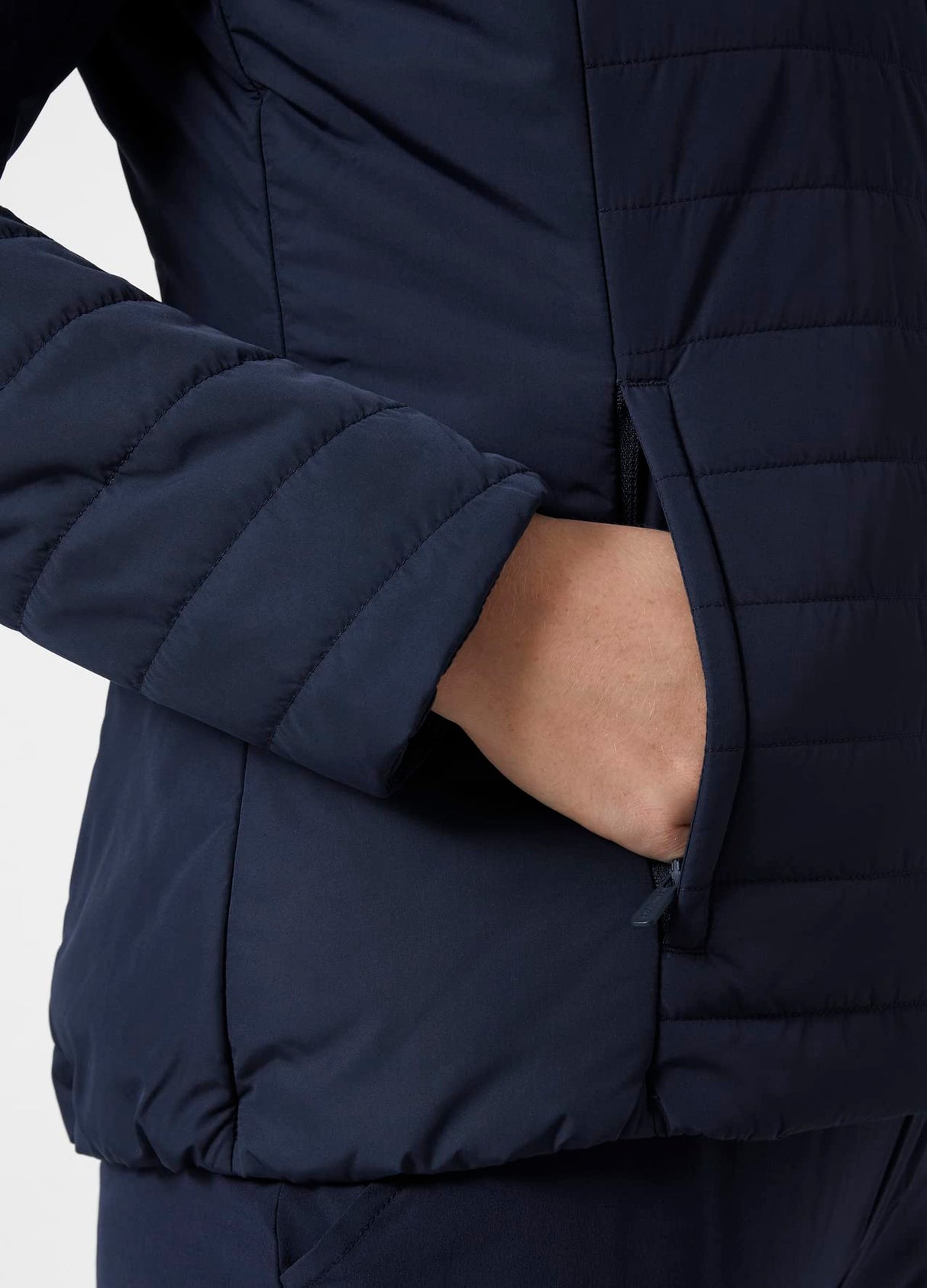Helly Hansen Mujer Chaqueta Insulada Crew 2.0, M, Azul marino