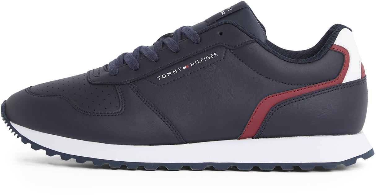 Tommy Hilfiger Runner Sneaker Hombre Runner Eva Mix Flag de piel, Azul (Desert Sky), 40