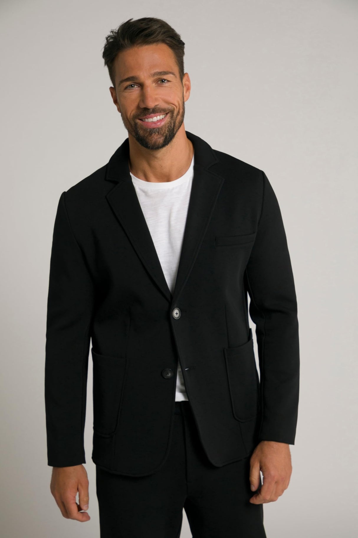 JP 1880 Sakko New York - Juego de Construcción, Blazer para Hombre, Negro, 4XL
