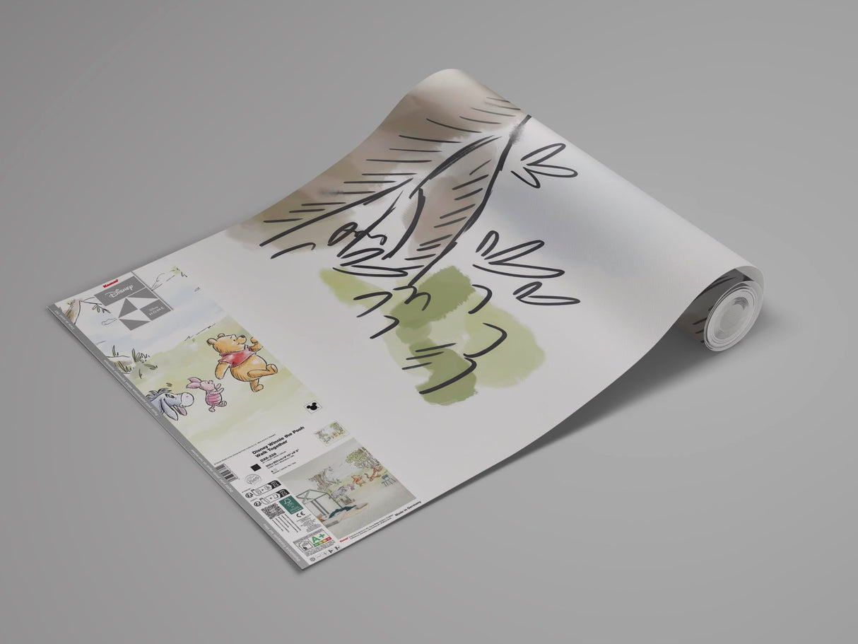 Komar WTD - Papel pintado fotográfico para habitación infantil (300 x 250 cm), diseño de Winnie the Pooh Walk Together de Disney