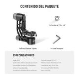 NEEWER GM102 Cabezal Gimbal para Trípode Monópode Teleobjetivos, 360° Cabezal Trípode Cámara Panorámica, Ajuste 3 Ejes, Aleación Aluminio CNC Resistente, Liberación Rápida Tipo Arca, Carga Máx 15kg