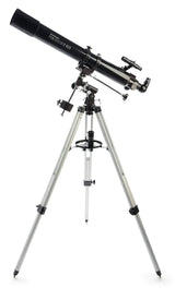 Celestron 21048 PowerSeeker 80EQ Telescopio Refractor: Incluye Dos oculares, Diagonal de Imagen Recta, Lente Barlow de 3 aumentos, trípode Ajustable en Altura y Bandeja de Accesorios de Lujo, Negro