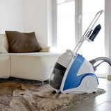 Polti Unico MCV80 Total Clean & Turbo, Aspirador Multifunción 3 en 1, Aspira, Lava y Seca, Limpiador a Vapor con Caldera, Potencia Total 2200 W, 15 Accesorios, Made in Italy, Blanco y Azul