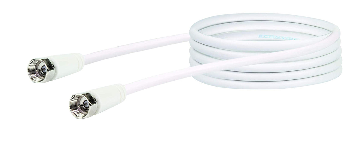 Schwaiger kvc215052 Cable de conexión satélite (75db, 1,5 m, Conector F a Conector F), Color Blanco