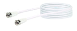 Schwaiger kvc215052 Cable de conexión satélite (75db, 1,5 m, Conector F a Conector F), Color Blanco