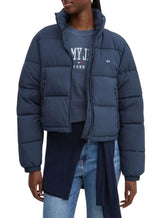 Tommy Jeans Cazadora Acolchada Mujer Cropped Essential Puffer Corta, Azul (Dark Night Navy), XL