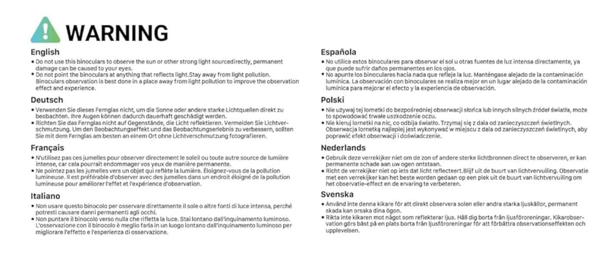 ZEHNHASE ED21 - Prismáticos Ligeros de Gran Aumento, Ideales para Senderismo y Viajes