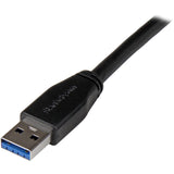 StarTech.com USB3SAB10M - Cable Activo USB 3.0 SuperSpeed de 10 Metros (5 Gbps), Negro