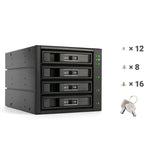 FANTEC Backplane BP-T3141 SAS I, II + SATA I, II y III para 4 discos duros de 3,5" y 2,5" en una bahía de 3 bahías de 5,25".