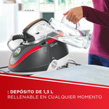 Polti Vaporella Next VN18.30, Plancha de Vapor con Caldera, Presión hasta 6 Bar, Potencia 2200 W, Función Eco y Turbo, Autonomía ilimitada, Steam Pulse 350 g, Gris y Rojo