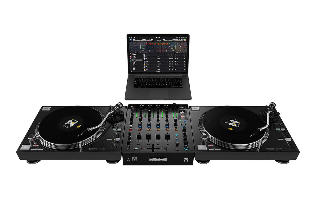 Reloop RMX-95 | Clubmixer de 4+1 canales para DJs con interfaz de alta calidad de 24 bits, unidad FX, filtros de sonido, modo EQ Neural Mix™ y hub USB activo