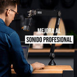 RØDE NT-USB - Micrófono, USB, 3.5 mm, negro