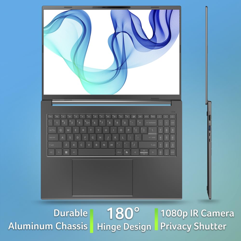 Acer Aspire 16 AI Copilot+ A16-52M, Ordenador Portátil 16" Full HD IPS (Intel Core Ultra 7 258V, 32 GB RAM, 512 GB SSD, Intel ARC 140V GPU, Windows 11 Home), Hierro, Teclado QWERTY Español