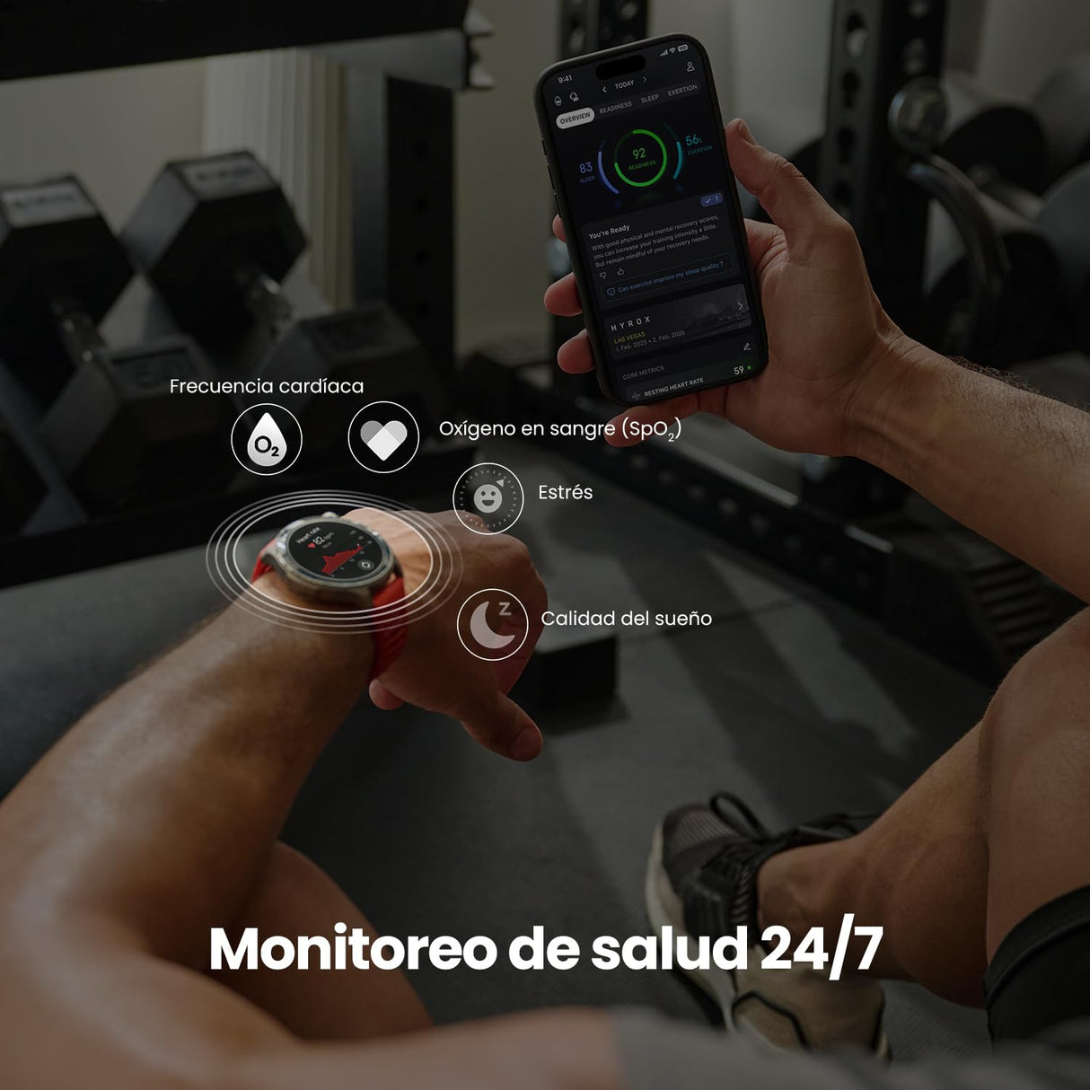 AMAZFIT Balance 2 Reloj Inteligente Hombre 47mm, Pantalla AMOLED 1,5" Cristal de Zafiro, smartwatch con NFC, GPS, batería de 21 días, 170+ Modos Deportivos, Hyrox, Golf, para Android y iPhone