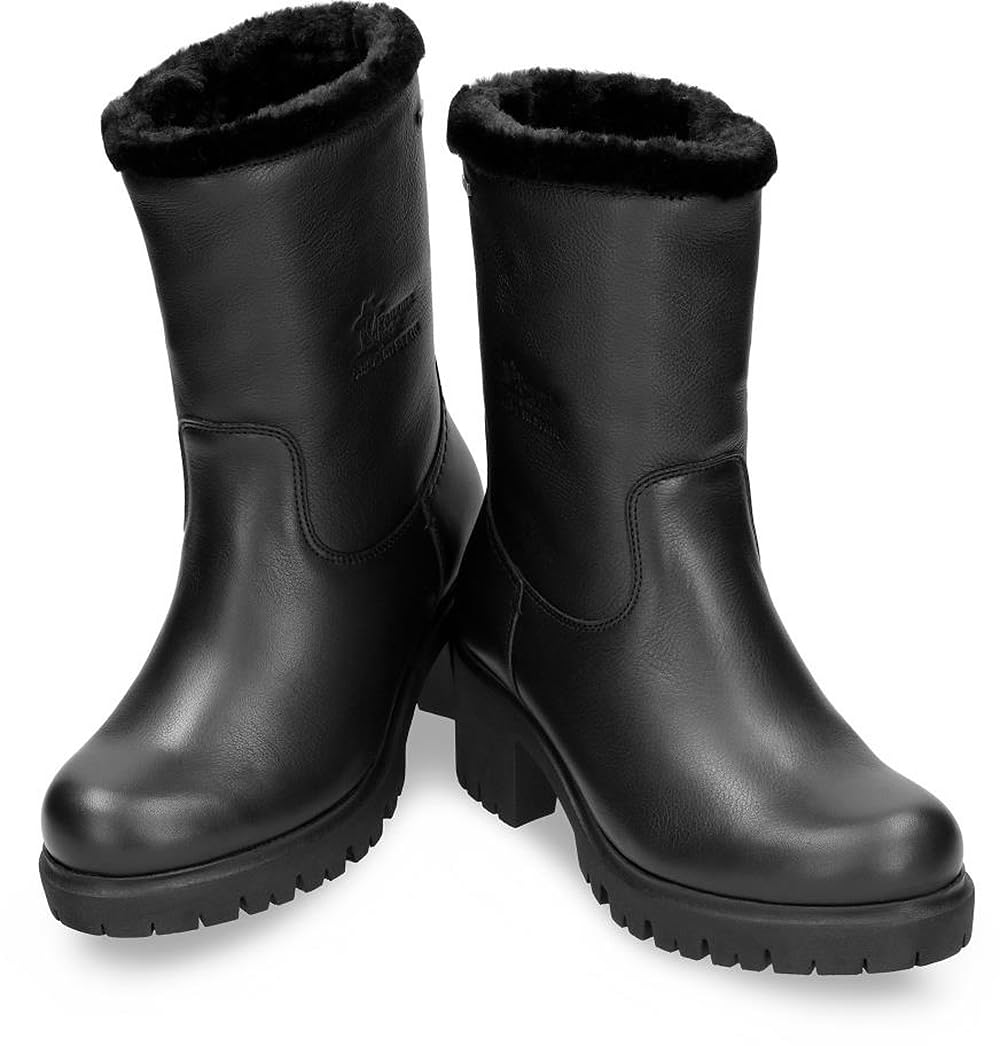 Panama Jack Piola - Botas de media caña para mujer con forro cálido y botines, Negro B002, 39 EU