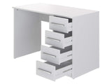 Amazon Basics Escritorio moderno para oficina en casa, escritorio para PC con 4 cajones, fácil montaje, 142 x 279 x 187 cm, color blanco