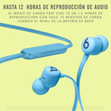 Beats Auriculares inalámbricos Flex – Chip Apple W1, Auriculares magnéticos, Bluetooth de Clase 1, 12 Horas de Sonido ininterrumpido - Azul