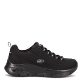 Skechers ARCH FIT METRO SKYLINE, Zapatillas para Mujer, Black Trubuck / Silver Trim #L, 37 EU