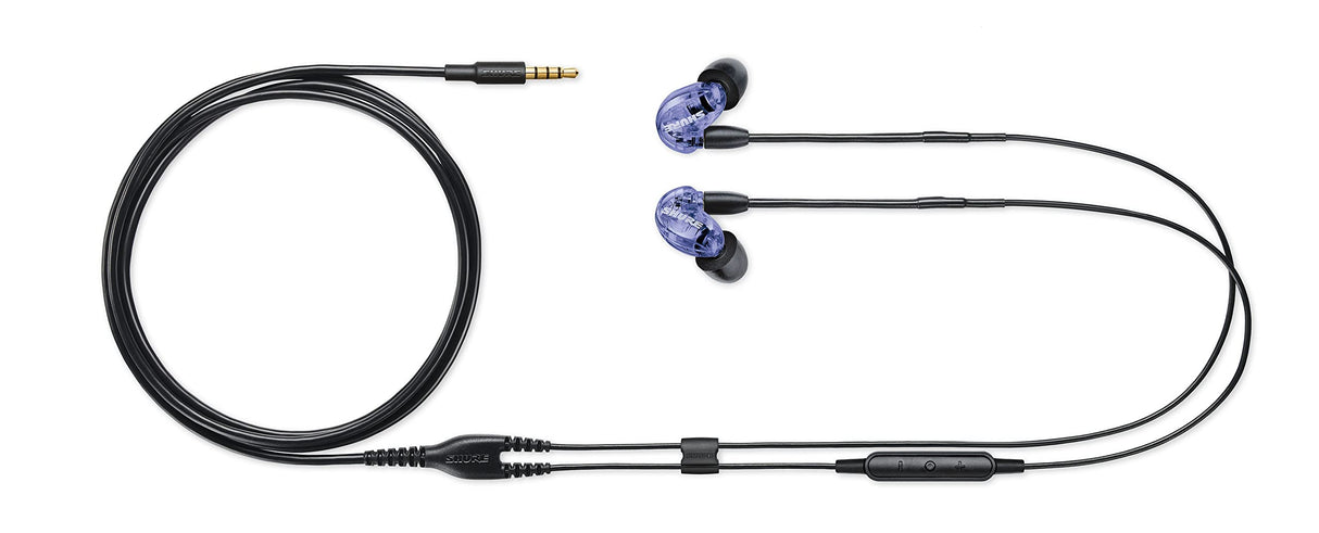 Shure SE215 Special Edition Auriculares con cable - profesionales con aislamiento de sonido, sonido claro, graves profundos, microcontrolador dinámico, ideales para música, juegos y llamadas - Púrpura
